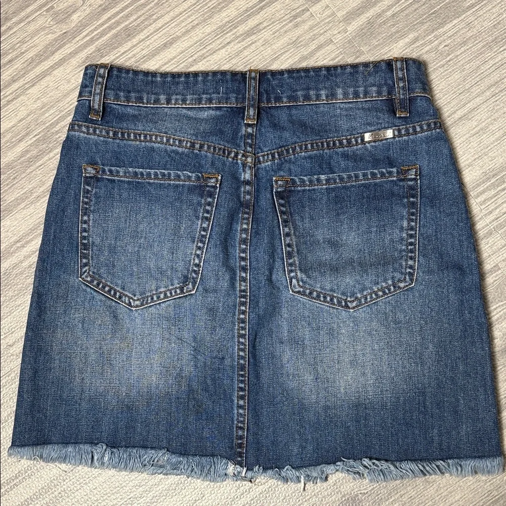 KanCan Denim Button-Up Skirt Size Small
